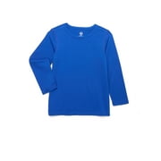 Wonder Nation Boys Adaptive Abdominal Port Tee with Long Sleeves, Sizes 4-18 \u0026 Husky